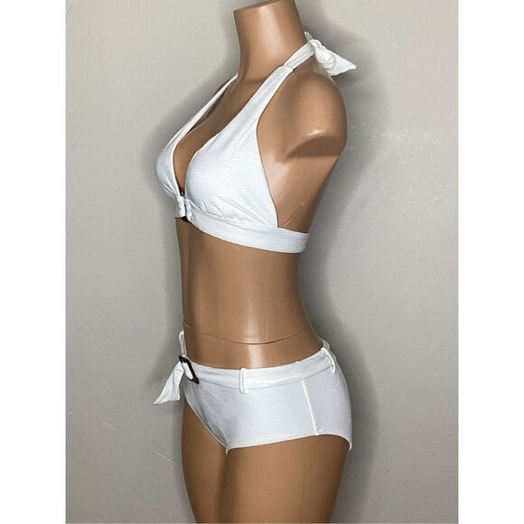 New. SEAFOLLY white high waisted bikini. US size 6/8. Retails $175 - Picture 5 of 12